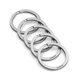 Llaveros de titanio, 3 tamaños en el práctico juego de llaveros adecuados para camping, senderismo y actividades al aire libre y vida diaria (5 x 1.2 pulgadas)