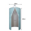 Portable Folding Shower Curtain, 100x200cm, Waterproof Polyester with Aluminum Peptide