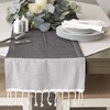 DII Bordered Dobby Woven Table Runner, 15 x 72, Black,
