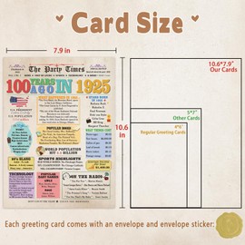 OJsensai Vintage 100th Birthday Decorations Gifts for Women Men, Happy 100 Birthday Gifts for Mom Dad Grandma Grandpa