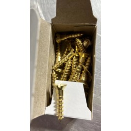 Midwest Fastener Box/25) MIDWEST FASTENER 61007 BRASS Wood Screw, #12 x 1 in, Flat Head, Slotted