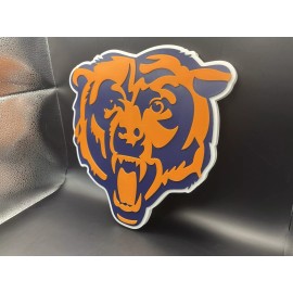 Chicago Bears Logo Sign Display | 3D Wall Desk Shelf Art