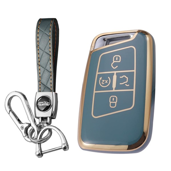 KUNIO Car Key Fob Cover Case Fit for VW Atlas