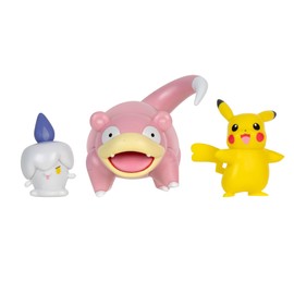 PKW - Battle Figure Set (3PK: Pikachu (Female), Rufflet, Slowpoke) W18