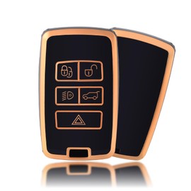 OFFCURVE Car Key Cover Car Key Case Key Fob Cover Car Key Protector Compatible with Land Rover Range Rover LR4 Evoque Velar Sport Discovery 5 Freelander 2 Defender 90 Jaguar XJL E-Pace F-Type