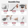 9 Inch Double-Sided Makeup Mirror, 1X/30X, 3 LED Lights, 5000mAh