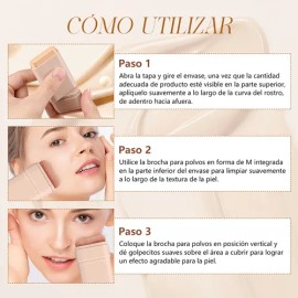 Base De Maquillaje, Corrector Y Contorno En Barra  Pincel                                                                                             