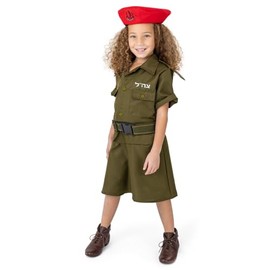 Dress Up America Israeli Soldier Costume for Girls - Army Uniform for Kids - Girls Army Dress Costume
