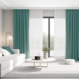 Yancorp Sage Blackout Curtains Thermal Insulated Window Treatment 84 Inches Long 2 Panels Set for Bedroom or Living Room (2 Panels), 34 in x 84 in, Sage