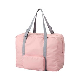 Gowell Carry-On Bag, Foldable, Compact, Carry-On, Large Capacity, Carry-on, Foldable, Washable, Large Capacity, Mounting Bag, Overnight Trip, Travel, Travel Goods, Lightweight, Pink