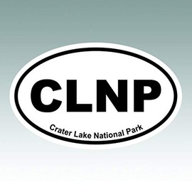 RDW Crater Lake National Park Oval Sticker - Die Cut - Decal - Euro CLNP - Size: 6.00" x 3.60"