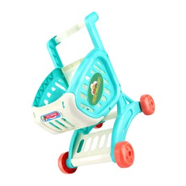 Hohopeti Shopping Trolley Toy for Children Baby Shopping Cart Pretend Storage Racks