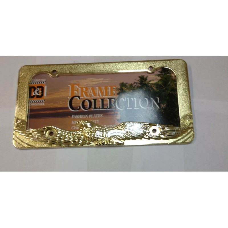 D&D EAGLE GOLD METAL LICENSE PLATE FRAME LPF-387G