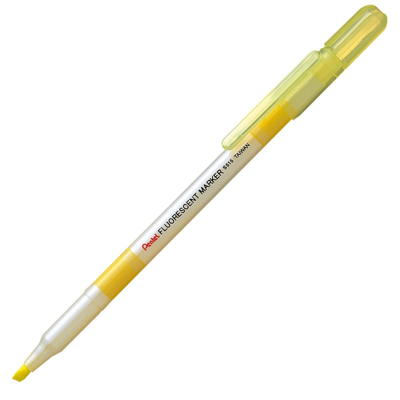 Pentel S515-G Marcatexto Cuerpo Delgado, Amarillo