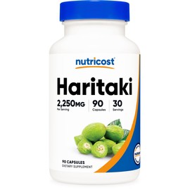 Nutricost Haritaki (2250mg) 90 Vegan Capsules - GMO-Free, Gluten-Free, 30 Servings