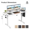 48-Inch Electric Standing Desk Adjustable Height Sit Stand Home Office