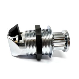 Haasweller I 2 x Professional Push Lock 1-24 mm Chrome Look Motorhome Furniture Lock Push Button Boat Camper Locking Snap Lock