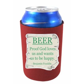 Beer Proof Collapsible Can Coolie Burgundy