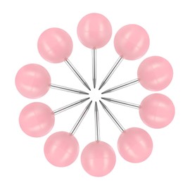 VAPKER Map Tacks 150Pcs Large Size Pins 0.37inch (9.5mm) Round Head Push Pins Steel Point Pink Plastic Round Head Map Thumb Tacks for Pictures, Posters, Documents