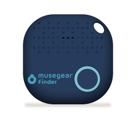 musegear Schlüsselfinder mit Bluetooth App aus Deutschland I Maximaler Datenschutz | dunkelblau 1er Pack I Für iOS & Android I Schlüssel Finden