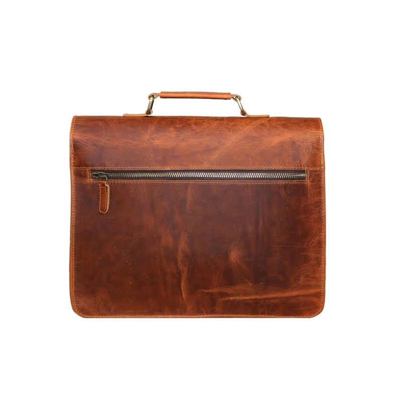 Jaald Leather Messenger Bag Laptop Case Office Briefcase Gift For