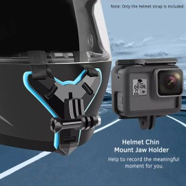 custom-sign Full Face Helmet Chin Mount Motorcycle Strap for GoPro-Hero 9/8/7/6/5/4/3 SJCAM