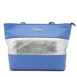 Jermin Pelle Dollar Print & Foil Leather Bag For Women Shoulder Purse Reusable Zipper Closure Handbag Girls Shoulder Bag For Daily Use Work Travel - Blue