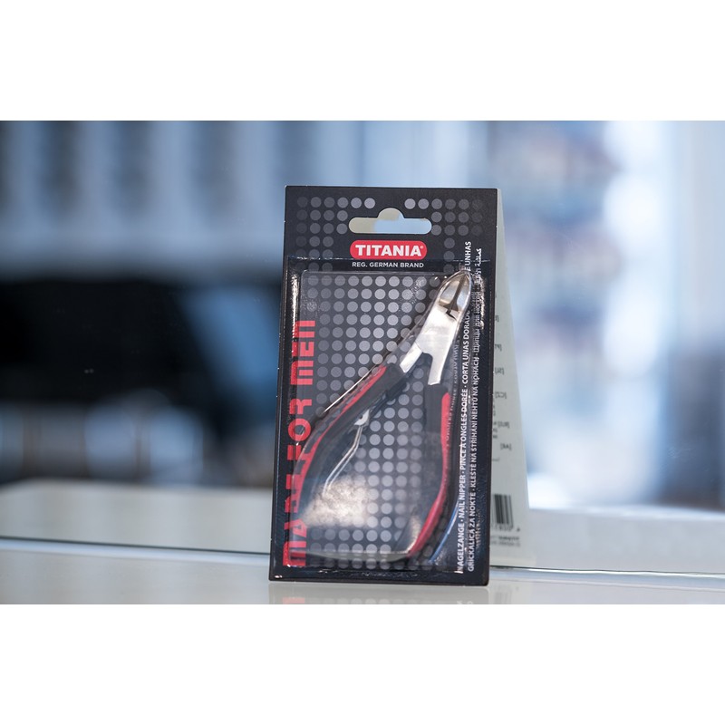 Titania Nail Clippers with Soft Touch Handle, on blister card