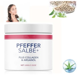 1 x Pepper Ointment Plus, Pepper Ointment Browning, Pepper Ointment for Tanning, Active Pepper Ointment, Rich Ointment with Plus Collagen and Argan Oil 100 g