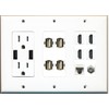 RiteAV - (3 Gang Outlet with 2X USB Charger 4