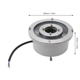 LED Fountain Light High Brightness Stainless Steel LED Fountain Light Submersible Spotlight, Designed for Underwater, Pool, and Garden (White 6W)