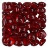 LiFschal 200G(0.45LB) Flat Glass Marbles,Red Colour Mini Glass Gems,Flat Bottom