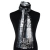 Lorenzo Cana 780521133 Men's Scarf Silver Grey Blue 100% Silk