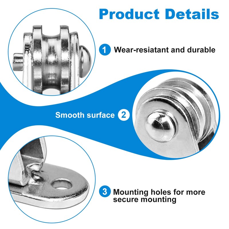 TUAHOUS Stainless Steel Pulley, Cargo Transport Pulley, Rope, Pulley, Mountain