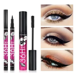 Universo en Linea Duo Delineador Ojos Y Rimel Larga Duración Waterproof
