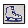 Ice Skating Figure Skates Multi-Color Embroidered Iron-On Patch Applique -