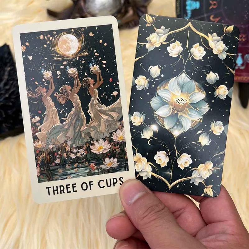 Ethereal Bloom Tarot Cards Deck, 78 Pieces, 13x8 Cm, Traditional