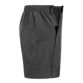 Deyeek Tear Away Shorts Breakaway 2 Side Snaps Cotton Athletic Shorts Adaptive Clothing for Men Post Vasectomy Underwear Grey