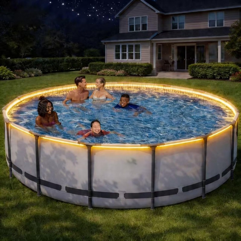 Gonoce Above Ground Pool Lights, 33Ft LED Strip Light up