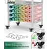 Queension Craft Cart with Wheels for Cricut Machines, Craft Organization