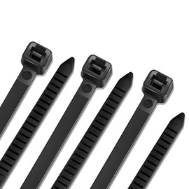 CANAANIN 12 Inch Zip Ties Black Cable Ties 5x300 200PCS Zip Ties Heavy Duty Multi-Purpose Self-Locking Anti - UV Nylon Cable Cord Zipties Wire Ties for Home Office Garden (12" 5x300 Black)
