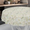 ANRO Oilcloth Tablecloth Wax Tablecloth Washable Garden Tablecloth Round Oval