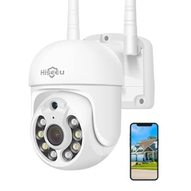 Hiseeu Pan/Tilt/Zoom Security Camera,WHD205,5MP Outdoor Wireless Surveillance Camera, Floodlights Full Color Night Vision,Two Way Audio,IP66 Waterproof, Motion Detection