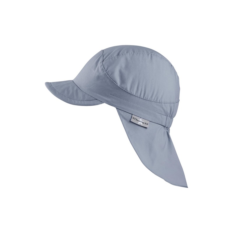 Sterntaler Unisex Peaked Cap Neck Basic Sun Hat, grey