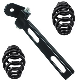Amavoler Barrel Solo Seat Spring (Black) 3" + Seat Bracket Mounting Kit Motorcycle Compatible for Harley Honda Yamaha Kawasaki Suzuki Sportster Bobber Chopper