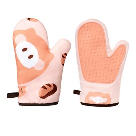 1 Pair Kitchen Oven Glove Excellent Insulation Anti Slip Thickened Hand Protection Heat Resistant Pot Holders Gloves for Cooking