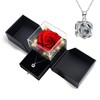 I Love You Necklace 100 Languages, Preserved Rose with Necklace,