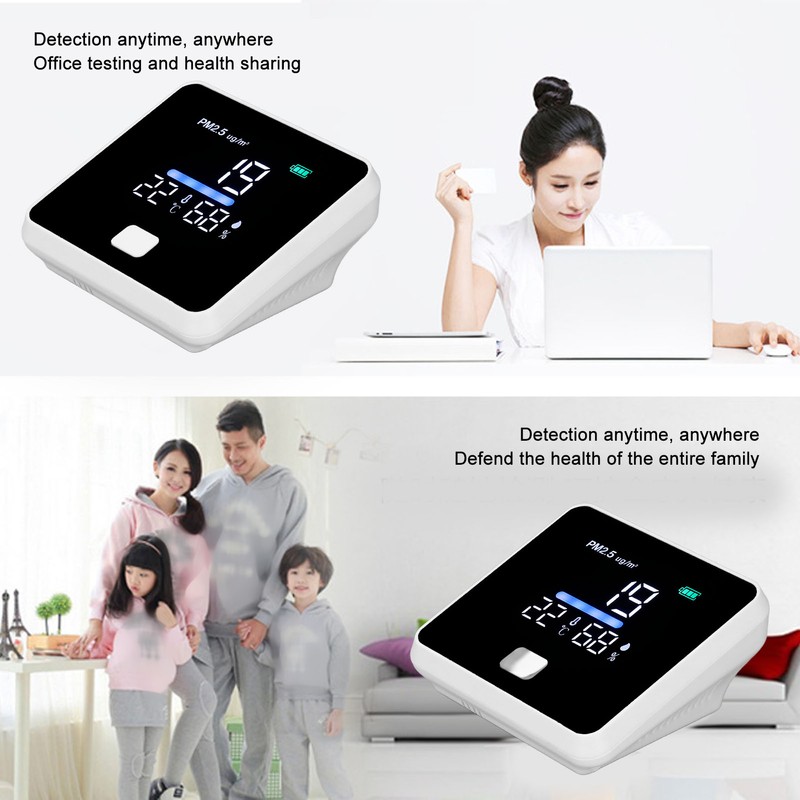 3 in 1 Air Quality Monitor Timely Accurate Measurement Temperature