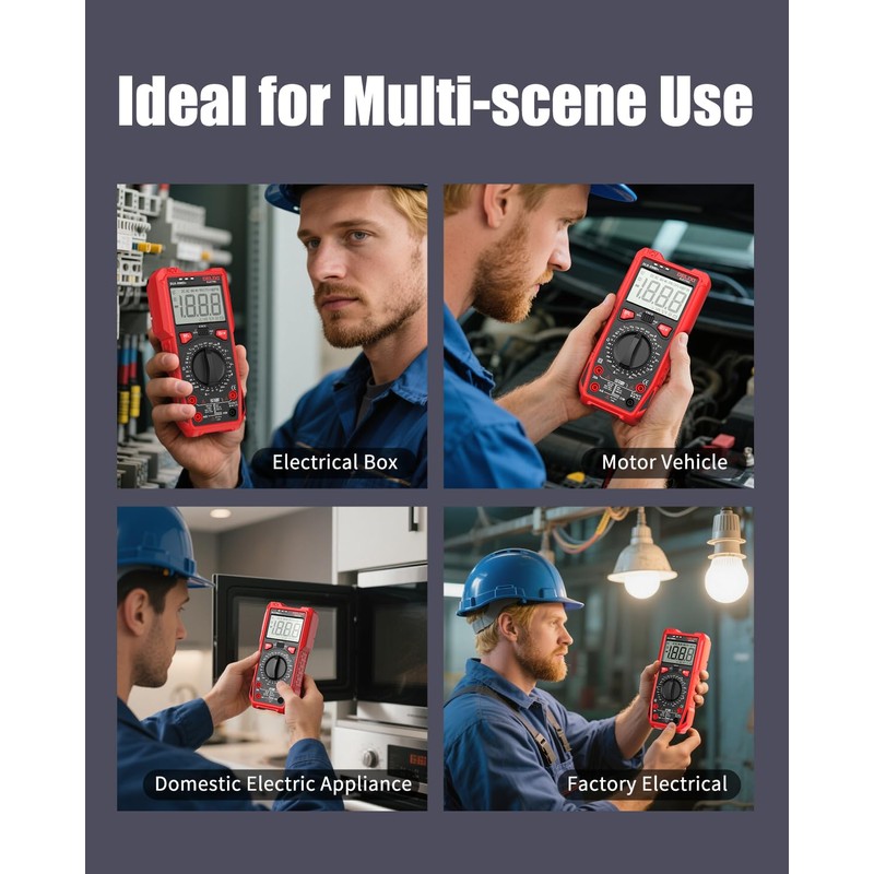 DELIXI Digital Multimeter, Auto-Ranging Tester with 1999 Counts High Accuracy