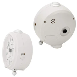 Casio TQ-149-7JF Alarm Clock, White, Analog, Small, Snooze Light, White